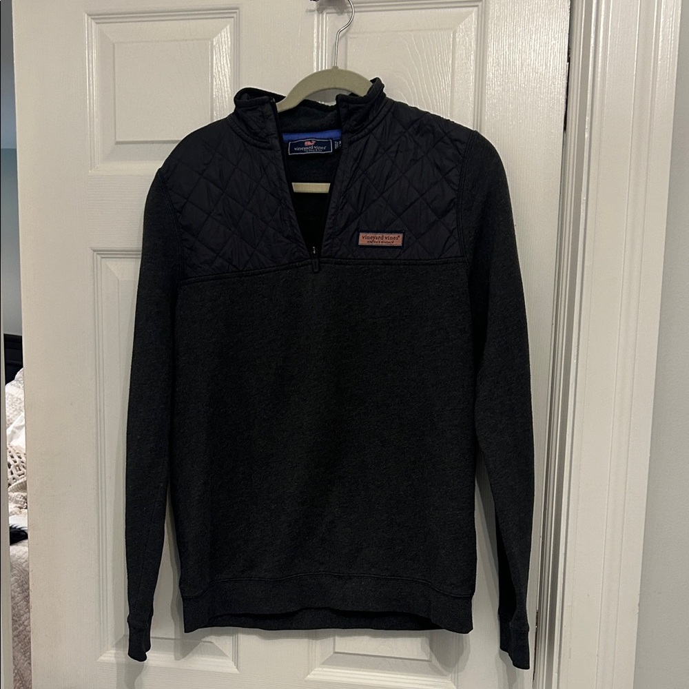 Vineyard Vines Boys Charcoal Zip-Up Sweater